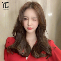  Lace real hair full headgear needle-handed wig Female summer long curly hair real hair natural big wave simulation wig set