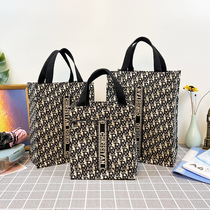 Korean fashion handbag A4 handbag canvas large capacity office worker lunch box bag lunch bag lunch bag out mommy bag