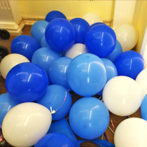 Dark blue and white balloon event arrangement opening arch decoration matt round 10-inch latex wedding balloon 50