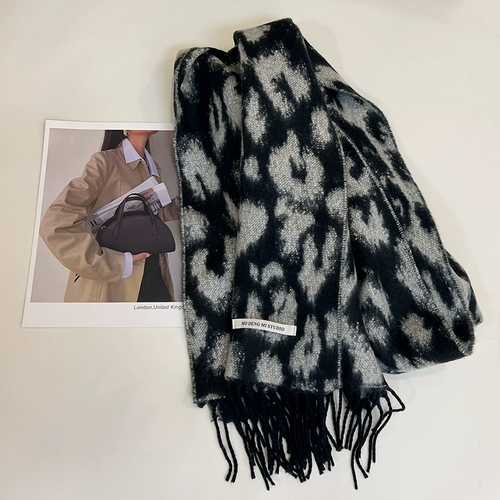 Кашемировый зимний универсальный шарф, длинная утепленная накидка для школьников, в корейском стиле, в западном стиле