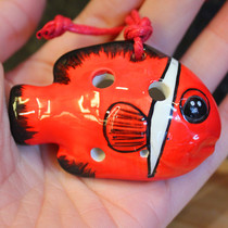 The Wind Yatao Flute 4 Kong Pottery Flute Tropical Fish Fish Series is popular with little kids 