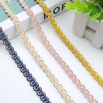 Curtains lace creative decorative accessories blue gold cushion inlaid accessories curtain curtain adjuvant wave