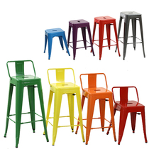 Net red wrought iron bar chair modern simple commercial metal iron outdoor bar industrial wind back stool