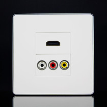 86 HDMI HD audio and video socket panel HDMI straight head non-welding AV red and yellow white RCA audio and video panel plug