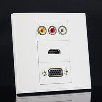 Type 86 in-line VGA with HDMI with audio and video in-line panel HD digital TV multimedia audio socket