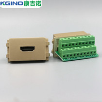 Gold 128 type solder-free line HDMI HD module HDMI HD TV pressure line panel ground plug function piece