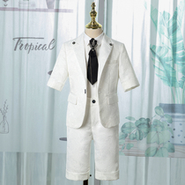 Childrens suit suit short sleeve boy flower girl dress show small suit host costume piano performance suit summer