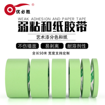 Weak sticky texture paper and paper tape Art paint latex paint color separation paper low viscosity low viscosity no mark no damage to the wall spray paint masking texture paper weak glue texture paper