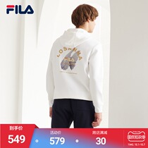 FILA FILA Fiele official mens hoodie 2021 New Sports print pattern hoodie men