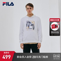 FILA Phila Le official mens hooded sweater 2021 autumn new long sleeve sports simple knitted mens top