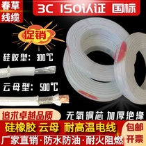 High temperature wire 500 degrees high temperature wire Silicone braided wire Mica flame retardant wire 2 5 4 6 10 16 square