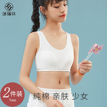 Girl bra junior high school students develop summer thin vest seamless underwear 14 high school girls gather chest