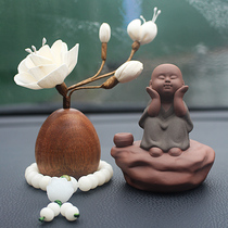 Car Perfume Pendulum solid wood in-car In-car car for men and women Light Scent Mesh Red Flowers Fragrance Car Scents