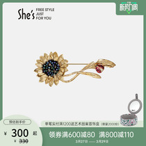 Shes Sizzi Van Gogh Sunflower Original Design Artificial Nail Crystal Ladybug Brock Brast Past Accessories