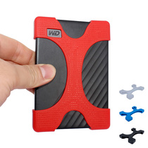 Four-corner anti-fall mobile hard drive protective sleeve 2 5 inch thin accompanying version My Passport Soft silicone 1T Contained 2T
