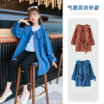 Korean childrens clothing 2021 autumn girls windbreaker Korean version of childrens coat girl foreign style Net red windbreaker personality Leisure