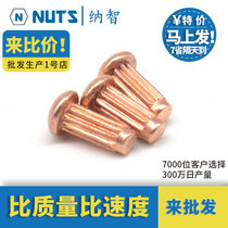 GB827 copper plate rivet nameplate rivet Solid knurled copper rivet￠2 2 5 3 4