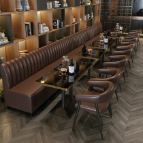 Bar Clear bar Wall sofa deck Coffee Western restaurant Milk tea shop Music tavern Quiet bar Light luxury table and chair combination