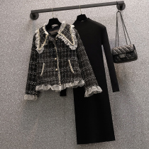 Pregnant women autumn dress 2021 autumn and winter New coat set fashion out two-piece skirt women