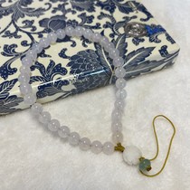 Multi Jimmy white agate short wrist mobile phone chain pendant pendant pendant hanging lanyard Chinese style handmade accessories