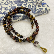  Multi-jimmy tiger eye stone Bodhi long halter neck mobile phone chain lanyard pendant jewelry mens and womens ancient jewelry