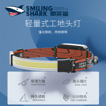 Strong light USB charging super bright construction site floodlight head-mounted night running rainproof headlight COB night fishing multi-purpose headband light