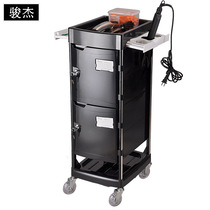 Beauty salon tool cart hair salon trolley barber shop hot dyeing double door with lock stainless steel frame cart