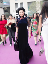 hucouturier Gu Qiu star designer Zheng Rongrong mother dress wedding mother dress cheongsam custom