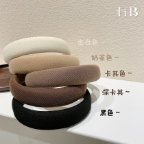 South Korea Net red 2021 new wide-sided sponge hair hoop high Skull top niche pressure hair head hoop face little girl hair card