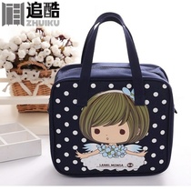     Rice pocket bag Student warm bag with rice tote bag Primary school student lunch box handbag Children with rice girl 