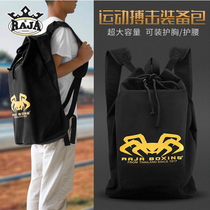 RAJA Muay Thai Sanda Boxing Protectors Backpack Sports Fighting Taekwondo Equipment Large Capacity Leisure Bag Tide
