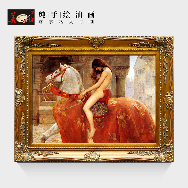 European-style pure hand-painted figure oil painting classical hand-copying reproduction hanging painting living room porch decoration customization