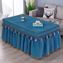 New velvet fire table cover rectangular electric stove coffee table table set thickened winter electric stove heating grill cover