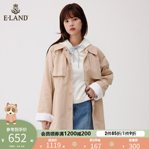 ELAND clothes love 2022 Spring new temperament brief little sub-design sensation with a long style jacket woman