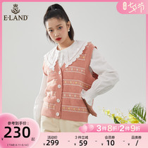 ELAND clothing love 2021 spring new new Korean sweet ins knitted cardigan vest vest female