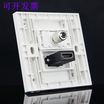 86 HDMI straight head straight-in TV cable TV socket panel HDMI HD audio-visual TV switch socket
