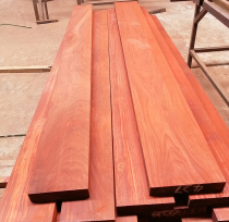 Customized African safflower pear wood red board countertop solid wood board Log Square DIY carved wood material