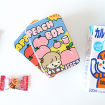 Storage box) Korean version of ins Wind Rabbit Rabbit Girl storage box iron box girl cute hand account sticker note storage