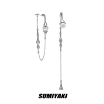 SUMIYAKI original Pearl long tassel earrings female niche design sense exaggerated earrings New ins earring