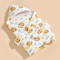 Four - floor gauze baby baby baby baby baby baby pack covered with blanket cotton gauze