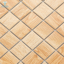 Ceramic all-ceramic mosaic imitation wood grain tiles Japanese simple Nordic wood grain color floor tiles personality background wall tiles