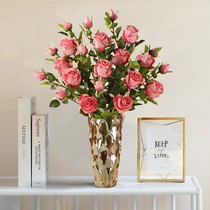 Such as flower opening 2021 new emulated flowers High branches Swaying Pieces Living-room Rose Fake Flowers Furnishing Table Flowers Dried Flowers Bouquet