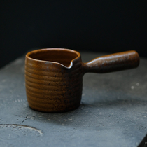 The rough pottery kiln has changed to imitate the wood-burning Japanese-style public cup tea maker with side-to-side anti-scalding average cup tea set