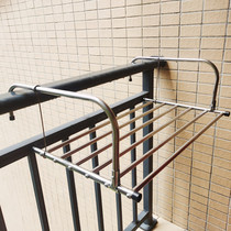 Outside the window drying rack outdoor drying shoe rack sliding window telescopic folding balcony non-perforated outdoor stainless steel
