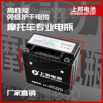 Motorcycle battery 12V maintenance-free 9A moped 125 scooter 7A curved beam car universal dry battery battery