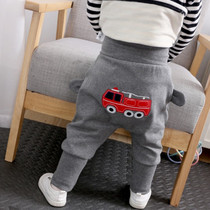 Baby pants spring and autumn male infant high-waisted da pp ku spring baby girl pi pi ku outer wear plus rong harlan ku