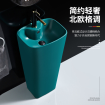 Column type washbasin integrated floor-standing wash basin small apartment sink ceramic sink balcony Basin