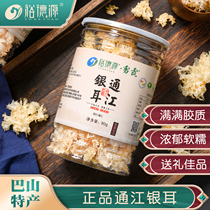 Yudeyuan fog dew farm self-planting green bar tree section Mutong River white fungus snow ear dry goods 90g cans