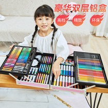 Katie Kale childrens watercolor pen set Safe and washable kindergarten baby painting brush Primary school color pen