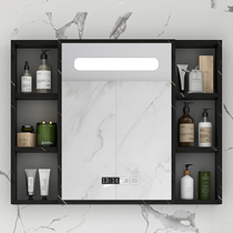 Toilet mirror smart wall type with storage rack storage rack storage integrated Cabinet simple bathroom bathroom with light mirror cabinet